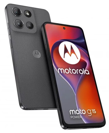 MOTOROLA Moto G15 Power, 17,1 cm (6,72"), Dual SIM, Android 15, 4G, USB Type-C, 8 GB/256 GB, 6000 mAh, sivi